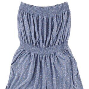 Women's Printed Smocked Strapless Romper - Giant Tiger